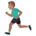 🏃🏽‍♂️ man running: medium skin tone display on JoyPixels